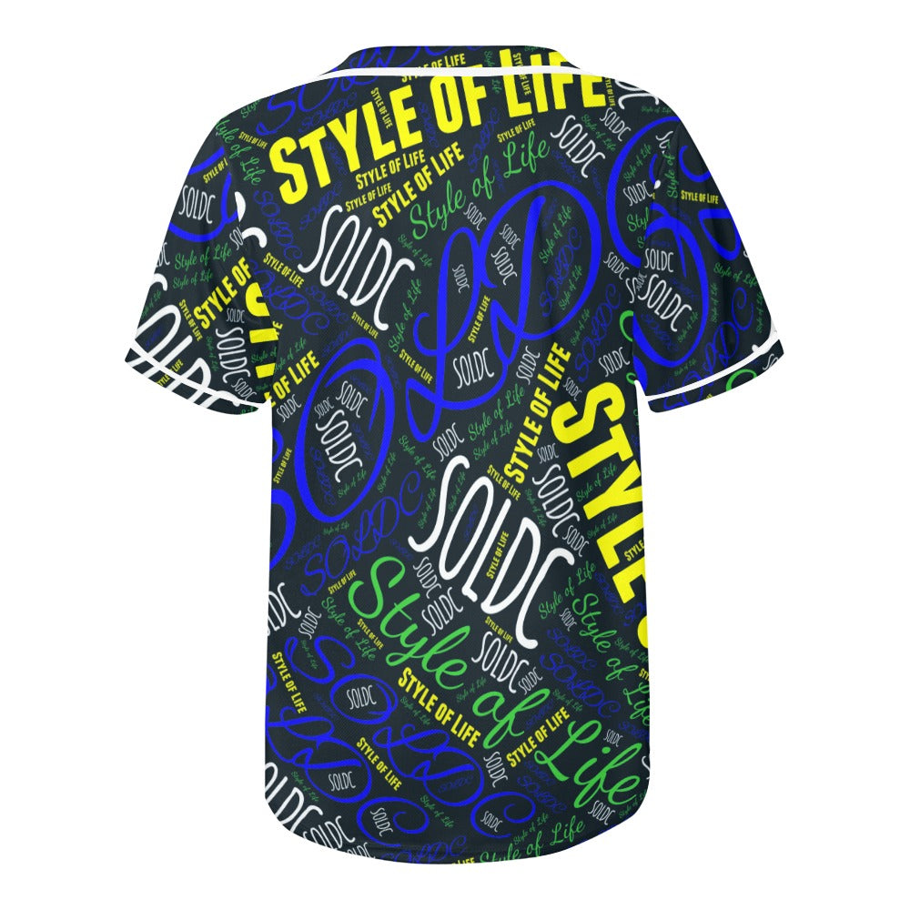 SOLDC BASEBALL T All Over Print Baseball Jersey for Men (Model T50)